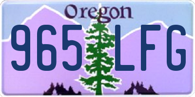 OR license plate 965LFG