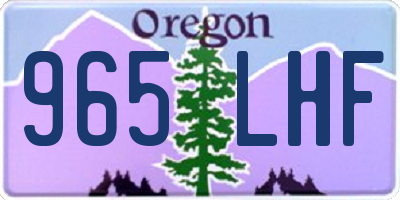 OR license plate 965LHF