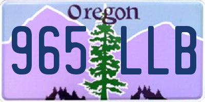 OR license plate 965LLB