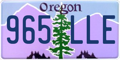 OR license plate 965LLE