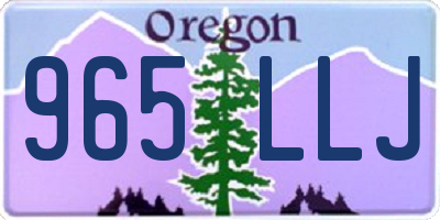 OR license plate 965LLJ