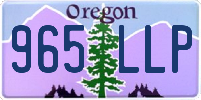 OR license plate 965LLP