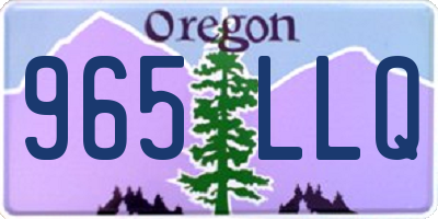 OR license plate 965LLQ