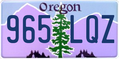 OR license plate 965LQZ