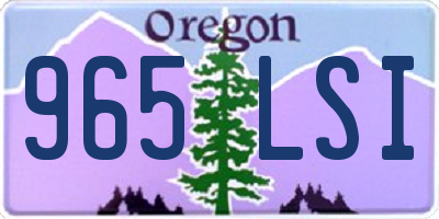OR license plate 965LSI