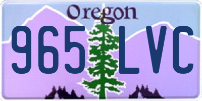 OR license plate 965LVC