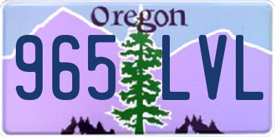 OR license plate 965LVL