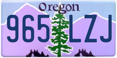 OR license plate 965LZJ