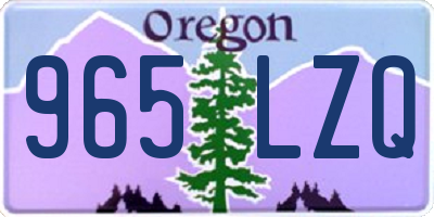 OR license plate 965LZQ