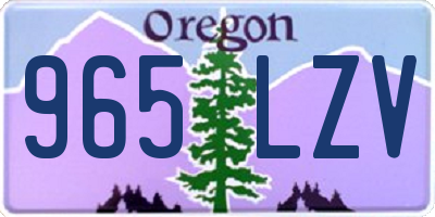 OR license plate 965LZV