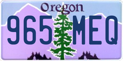OR license plate 965MEQ