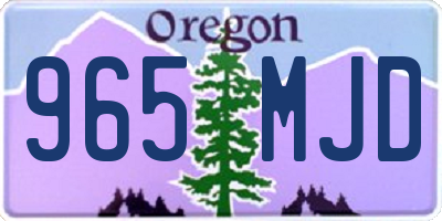 OR license plate 965MJD