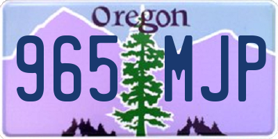 OR license plate 965MJP