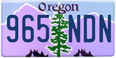 OR license plate 965NDN