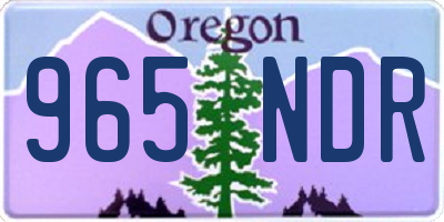 OR license plate 965NDR