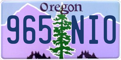 OR license plate 965NIO