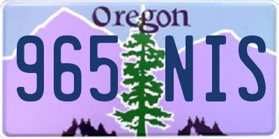 OR license plate 965NIS