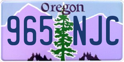 OR license plate 965NJC