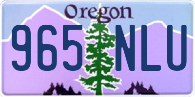 OR license plate 965NLU