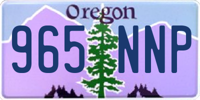 OR license plate 965NNP