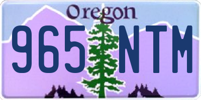 OR license plate 965NTM