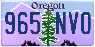 OR license plate 965NVO