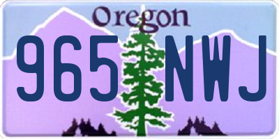 OR license plate 965NWJ
