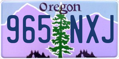 OR license plate 965NXJ