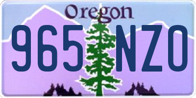 OR license plate 965NZO