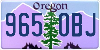 OR license plate 965OBJ