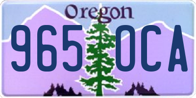 OR license plate 965OCA