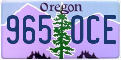 OR license plate 965OCE