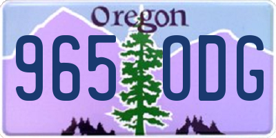 OR license plate 965ODG