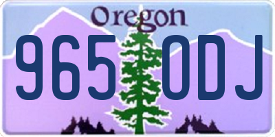 OR license plate 965ODJ