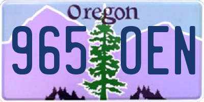 OR license plate 965OEN