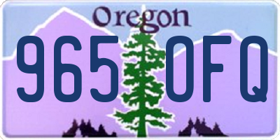OR license plate 965OFQ