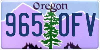 OR license plate 965OFV