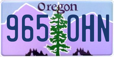 OR license plate 965OHN