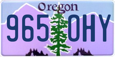 OR license plate 965OHY