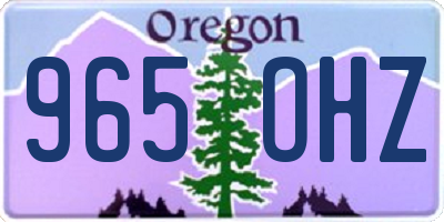 OR license plate 965OHZ