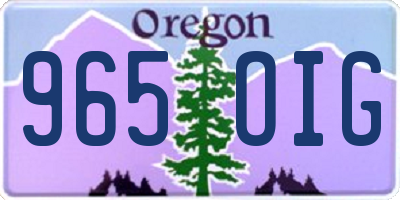 OR license plate 965OIG