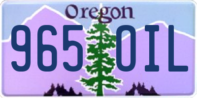 OR license plate 965OIL