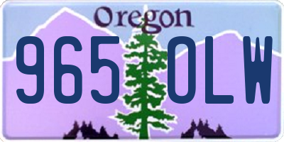 OR license plate 965OLW