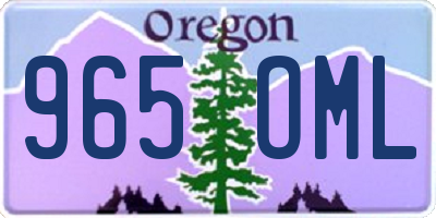 OR license plate 965OML