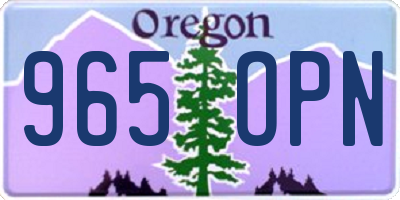 OR license plate 965OPN