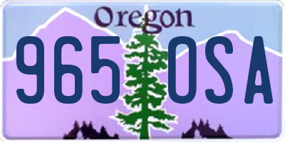 OR license plate 965OSA