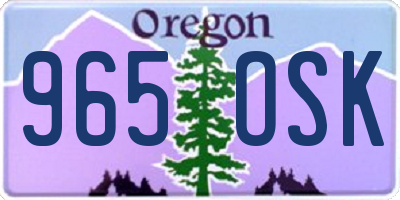 OR license plate 965OSK