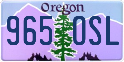 OR license plate 965OSL