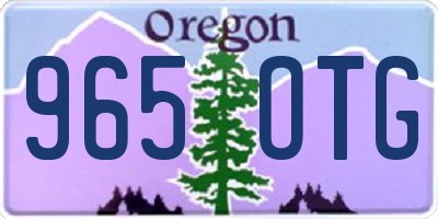 OR license plate 965OTG