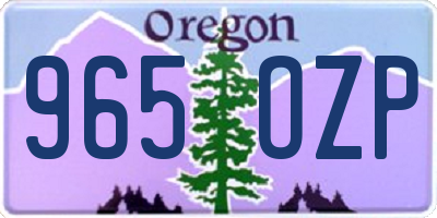 OR license plate 965OZP
